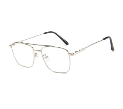 Unisex Large Clear Lens Metal Frame Vintage Retro 80s 70s Fashion