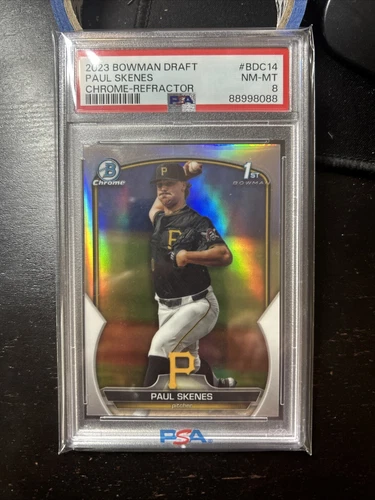 2023 Bowman Draft - Chrome Refractor #BDC-14 Paul Skenes (RC) -PSA 8 W