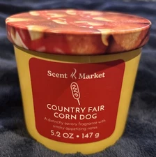 Scent Market Country Fair Corn Dog 🌭 Scented Jar Candle Gift 5.2 OZ New