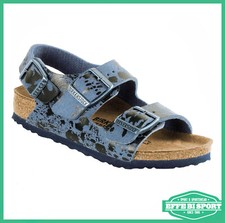 Sandalo bambino Birkenstock Milano colore blu casual moda pelle eva microfibra