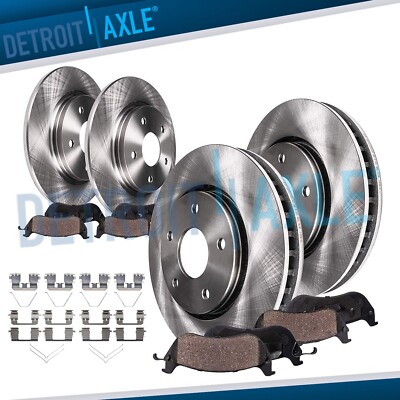 Front Rear Disc Brake Rotors Ceramic Brake Pads Kit for 2008 - 2017 Honda Accord