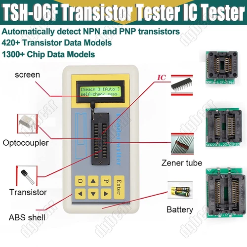 TSH-06F Transistor Tester Integrated Circuit IC Tester Transistor Detector Auto - Picture 1 of 16
