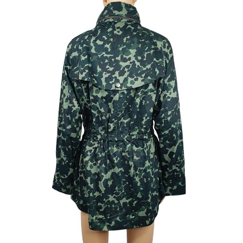 Burberry Brit Tanbridge Womens Green Camo Cotton Jacket Size UK 8 - Picture 5 of 6