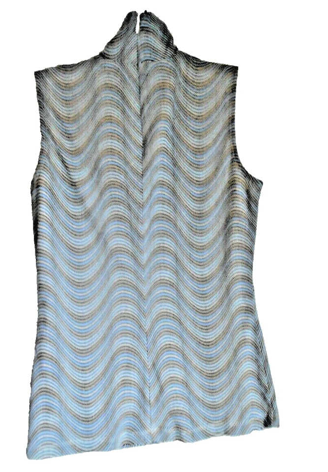 Classiques Entier женщин капот шеи синий шеврон полоски XXS верхний офис сирена - Изображение 2 из 4