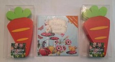 Paperchase Easter Decoration & Card Bundle - 2 Felt Carrot Garlands & Card Pack