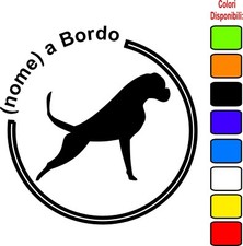 adesivo stickers vetri auto cane molosso boxer a bordo