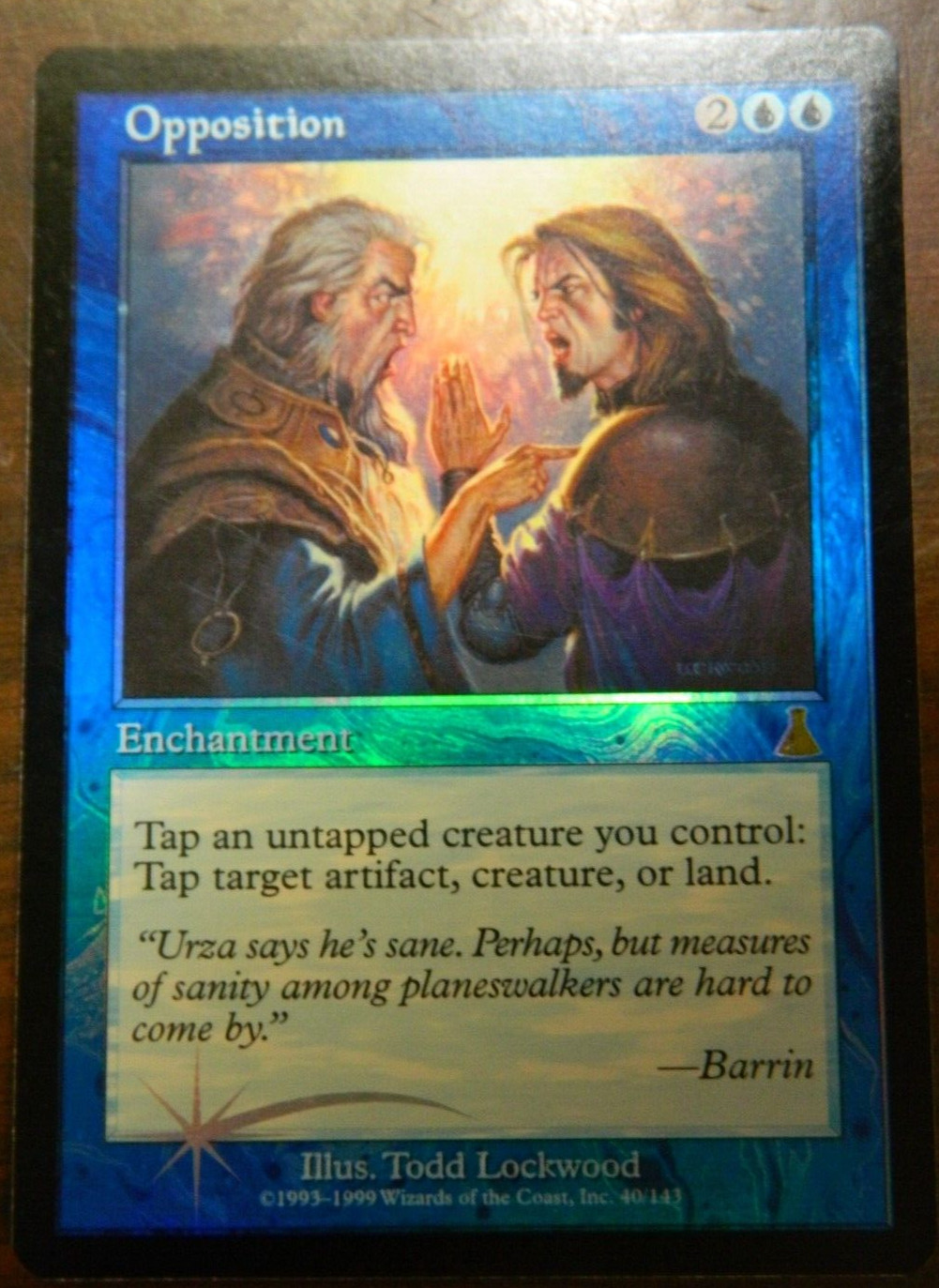 MTG FOIL Urza's Destiny Rare Opposition (1999) #40 of 143 Excellent - NM Cond