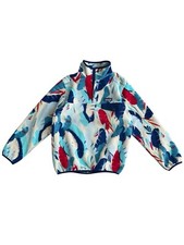Patagonia Women's Synchilla Snap T Fleece Pullover Feather Dance Print Size XS