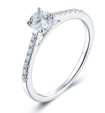 925 STERLING SILVER ROUND CUT CZ STONE ENGAGEMENT RING BAND SIZE 2.5-15 SE2482