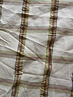 1 Bed Skirt Green Red Blue Yellow Plaid on White QUEEN 15" Drop Ruffle
