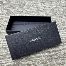 PRADA Empty Black Sunglasses/Eyeglasses Gift Box 6.25x3x1.75-No Cleaning Cloth