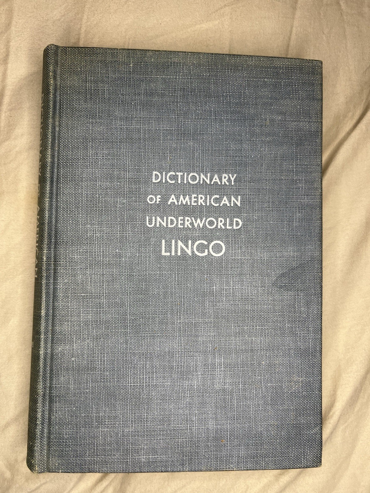 Twayne Publishers Dictionary of American Underworld Lingo Goldin Hardcover 1950