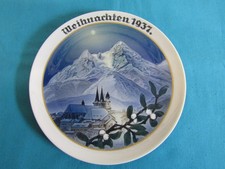 Weihnachtsteller 1937 Rosenthal Berchtesgaden Heinrich Fink Bavaria Wandteller
