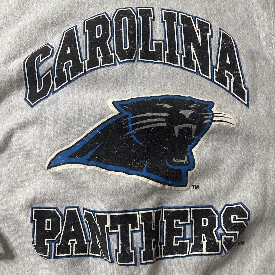 Sudadera deportiva Lee cuello redondo vintage años 90 1996 Carolina Panthers NFL talla L Foto 3 de 4