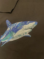 Rogest Signature Series 100% Pre-shrunk Cotton  Shark Decal Black SS t Shirt