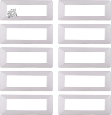 10 Vimar Plana Compatible 7 Seater Plates - High Quality White Technopolymer