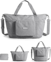 Faltbare Reisetasche 37L HandgepäCk Sporttasche Duffle Weekender Grau Damen