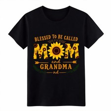 Unisex Retro Mom Grandma Sunflower Graphic Tee Mother's Day Gift Casual T-Shirt