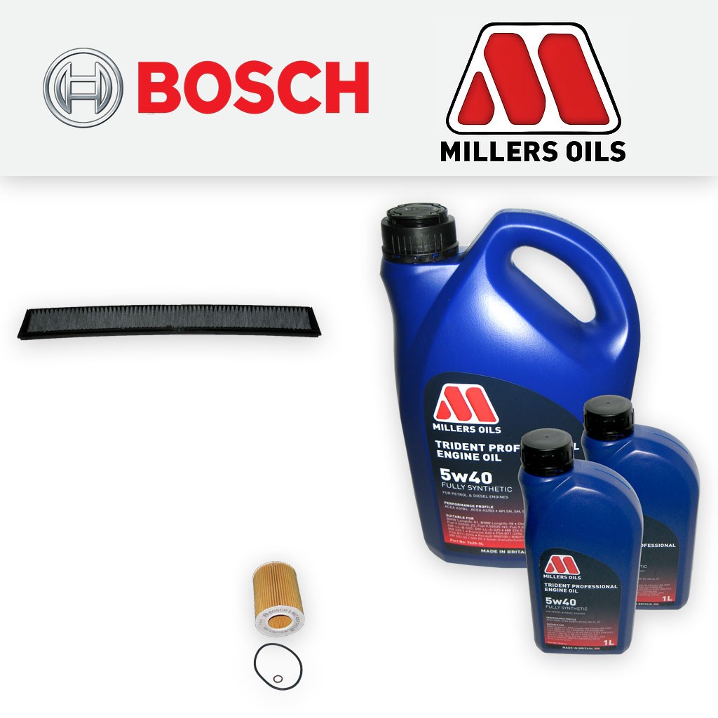 SERVICE KIT for BMW 3 SERIES E46 330I OIL CABIN FILTERS +5w40 FS OIL (2000-2007)