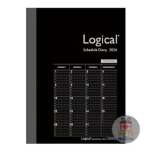 Nakabayashi 2026 Logical Diary A6 Monthly Notebook Black NS-A602-26BD New