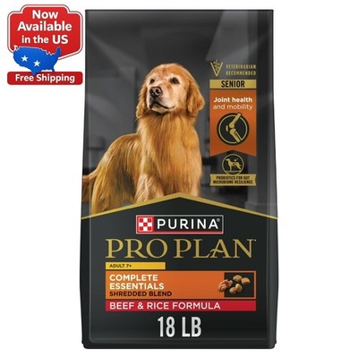 Purina Pro Plan Complete Essentials Shredded Blend Senior 7+ Dry Dog Food 