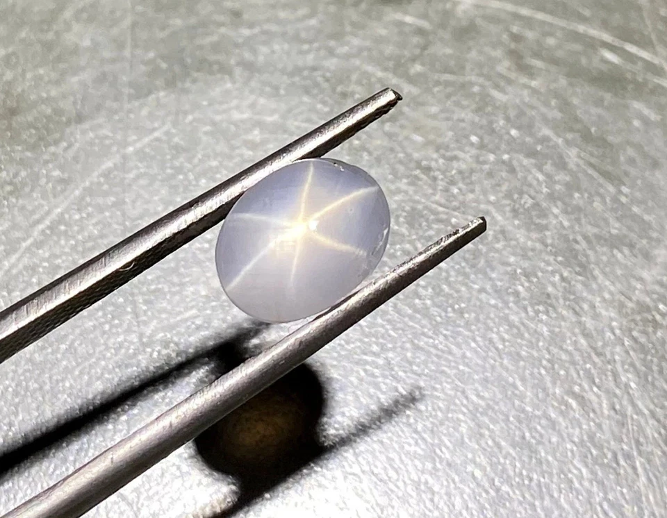 8.50Ct Natural 6-Rays White Star Sapphire Oval Cabochon Loose Certified Gemstone - Image 4 of 4