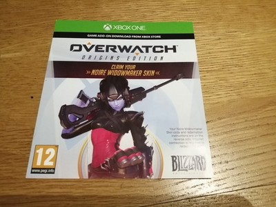 Overwatch 2 Noire Widowmaker Skin - Xbox One & Series S/X - RARE