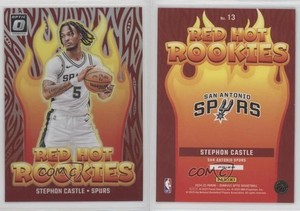 2024-25 Panini Donruss Optic Red Hot Rookies Holo Prizm Stephon Castle #13 RC