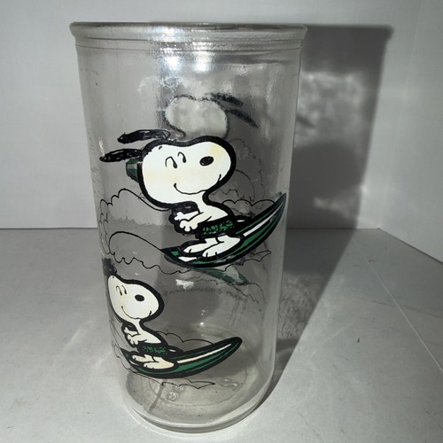 1958 Snoopy On Surf Board Vintage Glass Tumbler
