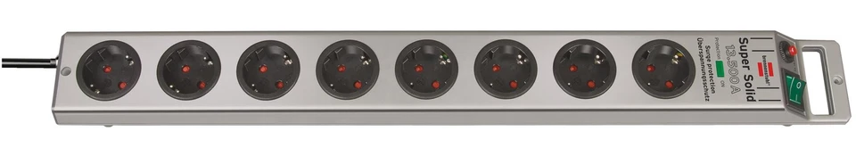 brennenstuhl Super-Solid 13.500A Überspannungsschutz-Steckdosenleiste 8-fach ...