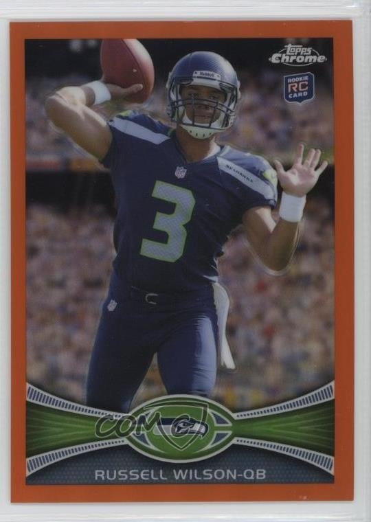 2012 Topps Chrome Retail Orange Refractor Russell Wilson #40 6o3