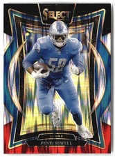 2024 Panini Select #87 Penei Sewell Black & Red Prizm Shock