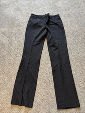 Womens New York And Company Flared Black Dress Pants Size 4 Tall