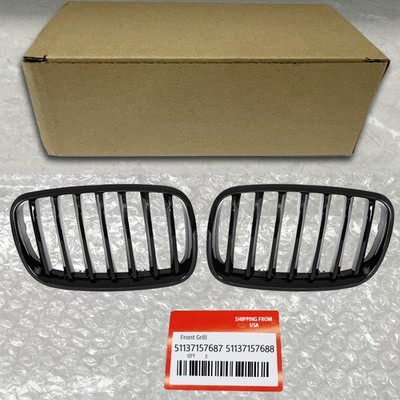 Front Kidney Grille Grill Left & Right For BMW E70 X5 E71 X6 2008~2013 Black US
