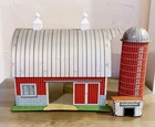 Vintage MARX  1960s MARX Toys USA Barn, Silo and Chicken Coop Third Series