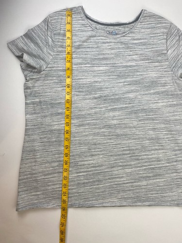 Croft & Barrow The Classic Tee Short Sleeve Light Gray Plus Size XXL - Picture 6 of 6