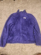 The North Face Blue Fleece Jacket Full Zip Stand Collar Women's Medium