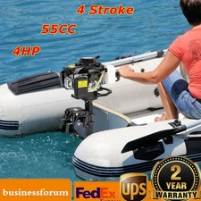 4.0 HP Outboard Motor 4 Stroke Gas Motor Boat Engine Long Shaft Air Cooling