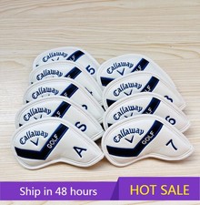 9Pcs Golf Iron Headcovers for Callaway Golf Club Covers Leather ASP 4-9 Magnetic