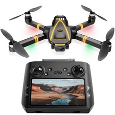 GPS Drone with EIS 4K Camera for Adults Kids, RC Drones with 4.5 inch HD Scre...