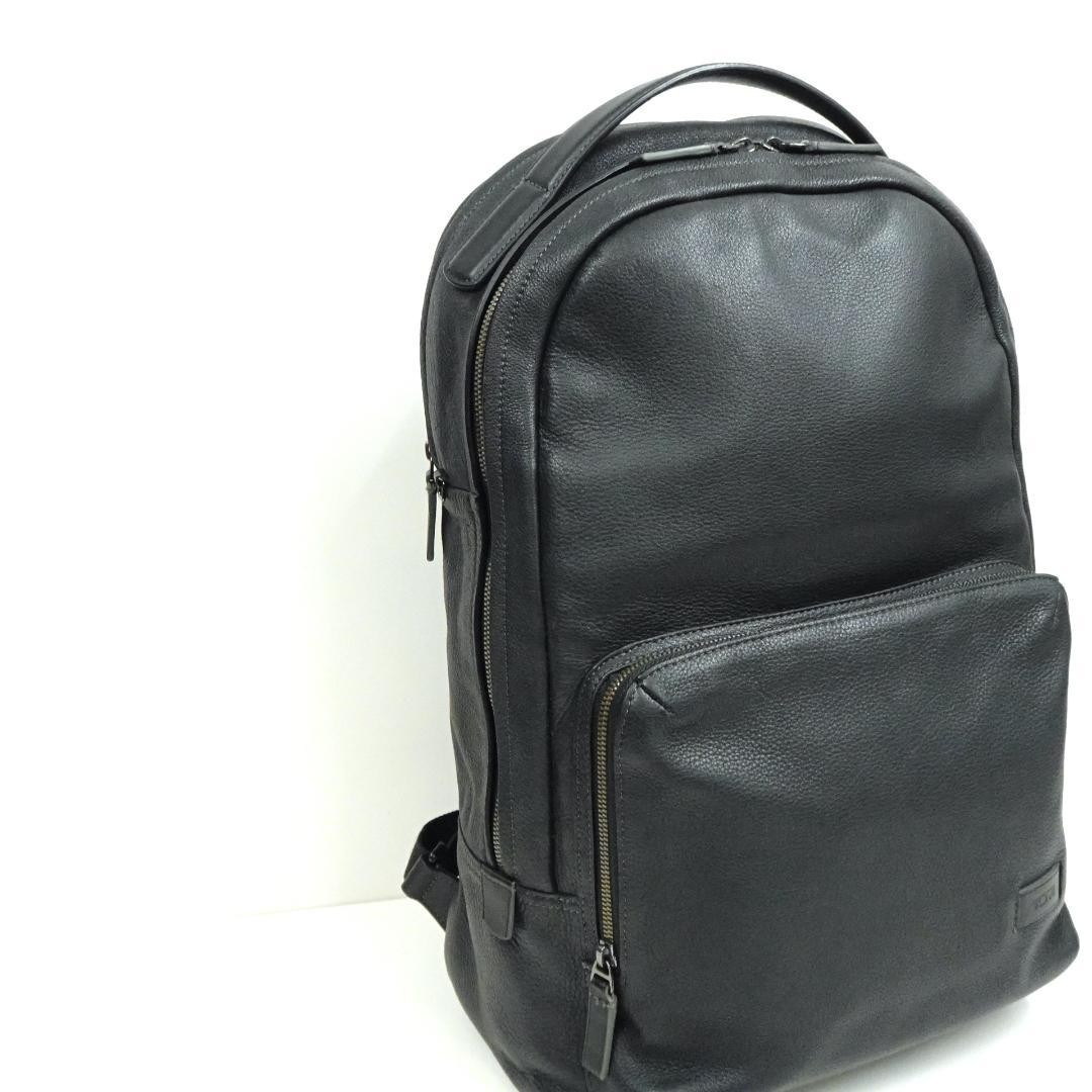 Tumi Webster Leather Backpack in Sleek Black Design