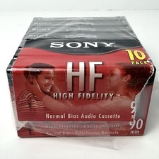 Audio Cassette Tape Sony HF High Fidelity 90 min Normal Bias Factory Sealed Vtg