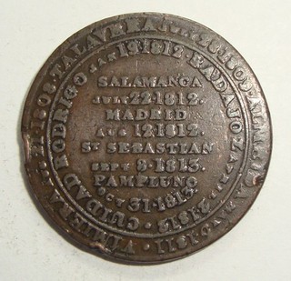 '1813' WELLINGTON SALAMANCA PAMPLUNO PENINSULAR CANADA HALF PENNY TOKEN