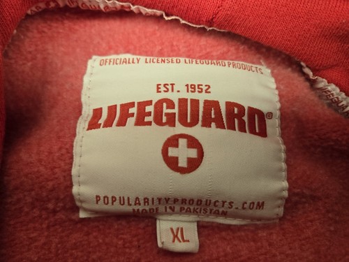 Lifeguard Hoodie Officially Licensed Mens Extra Large Red Destin, FL - Picture 12 of 12