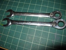 Blue Point Metric 15 Deg Offset Ratcheting Combo Wrenches 17mm 19mm Used