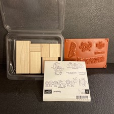 Stampin' Up Love Bug Set 6 Wood UnMounted RUBBER STAMPS Bugs Caterpillar NEW