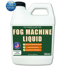 Fog Machine Liquid, 32 oz, High-Density, Long-Lasting, Water-Based Formula
