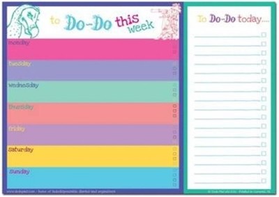 Dodo Daily to Do List Notepad A4 Bright 52 Sheets for Daily Weekly to Do Lists a