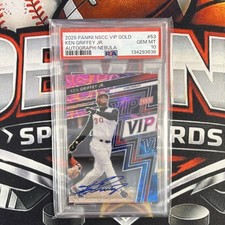 Panini 2025 VIP Gold Ken Griffey Jr Autograph Nebula Prizm /5 #53 PSA 10 Re…