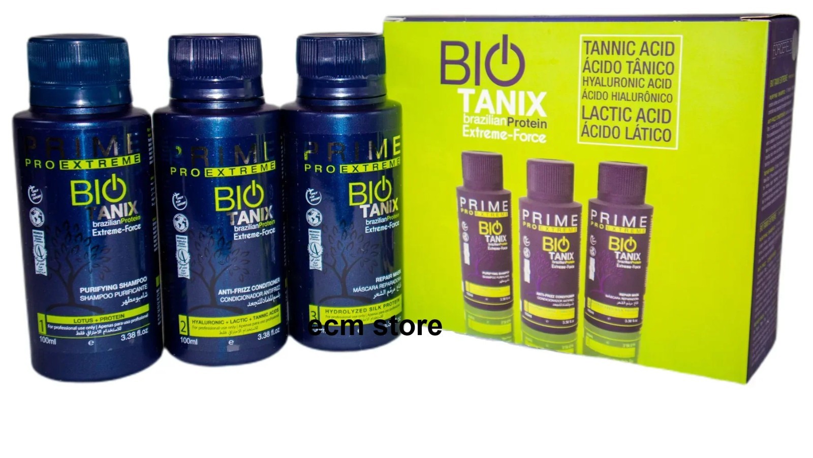Kit de lissage brésilien haut de gamme Bio Tanix Prime 100 ml avec acide hyaluronique précieux